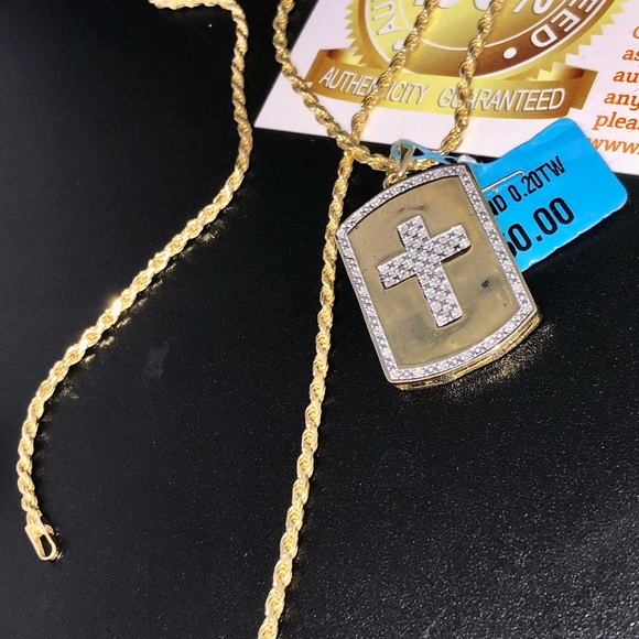 REAL DIAMOND pendant w/chain SALE LAST 1 read post - Picture 6 of 8